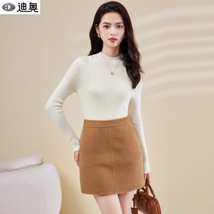 百搭打底衫 时尚 高品质毛衣女 半高领100%羊毛针织衫 迪奥25秋冬新款