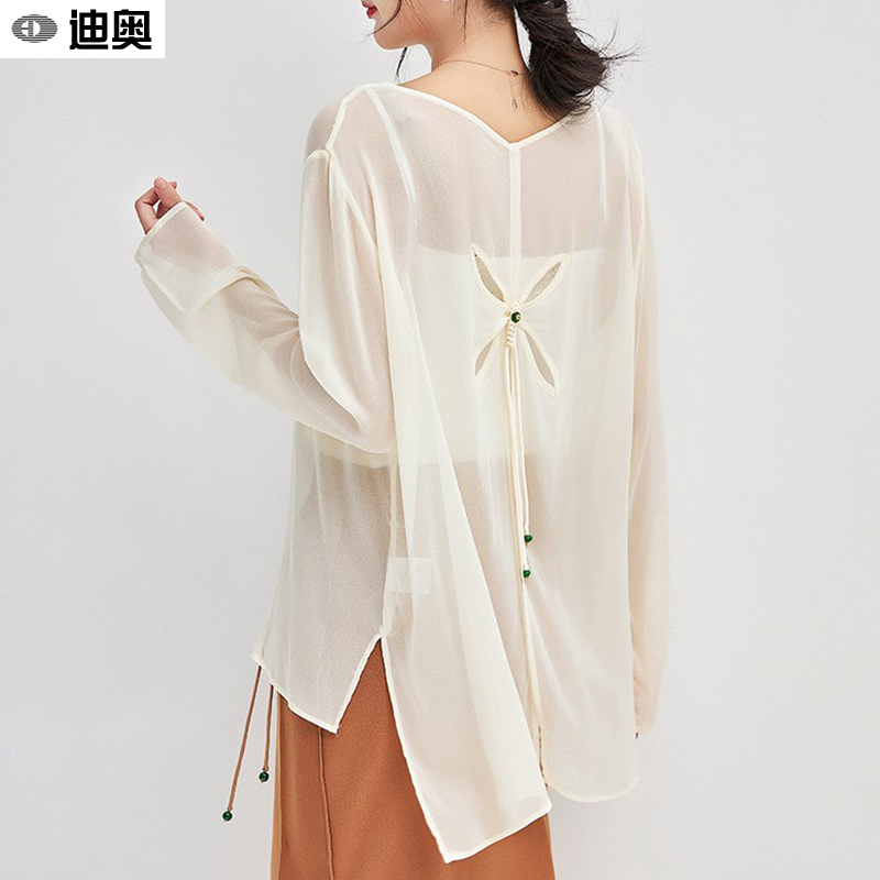 优雅气质洋气镂空轻薄防晒衣