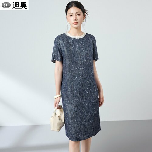 迪奥显瘦真丝连衣裙夏季桑蚕丝裙