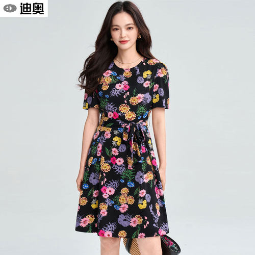 迪奥时髦减龄艺术氛围感连衣裙女
