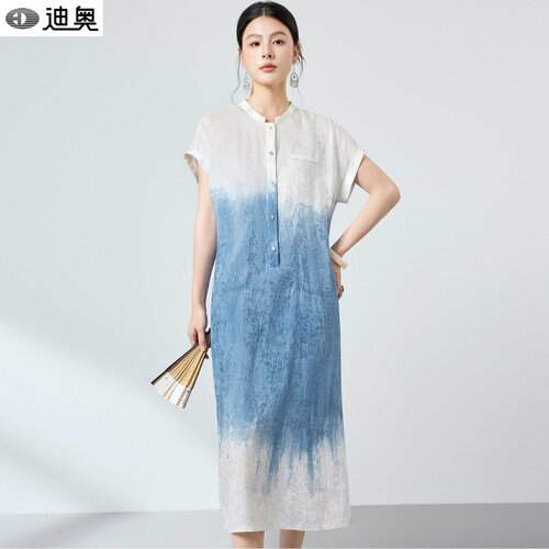 迪奥小众设计感高端桑蚕丝连衣裙