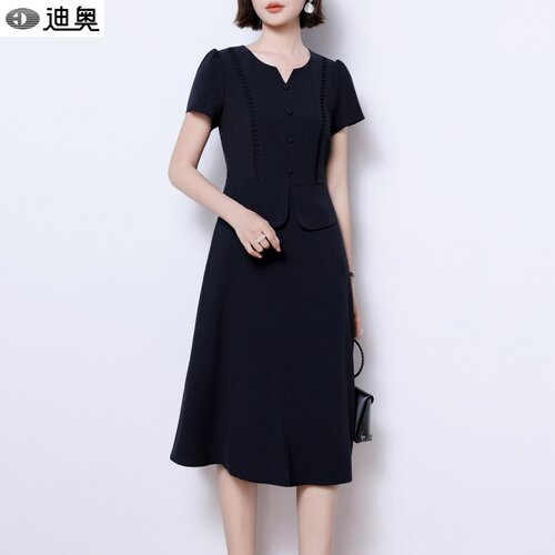迪奥女士连衣裙女夏气质中长裙子