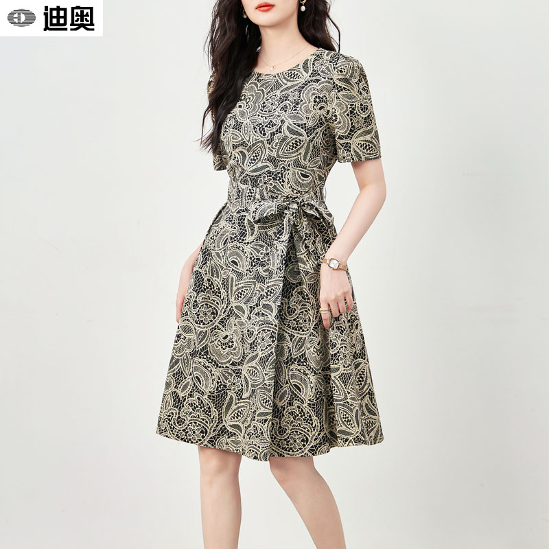 迪奥气质时髦连衣裙复古休闲通勤