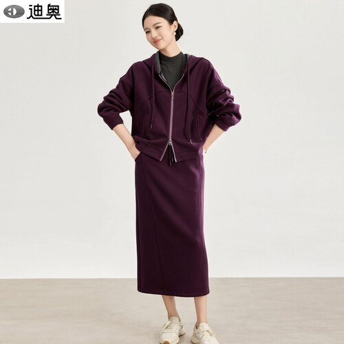 迪奥高级感羊毛混纺两件套装裙女