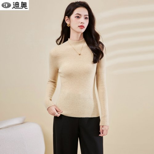 迪奥超好看的半高领羊毛针织衫女