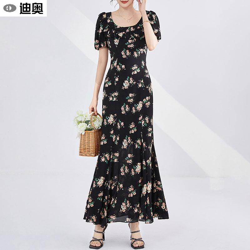 迪奥超好看连衣裙新品气质茶歇裙