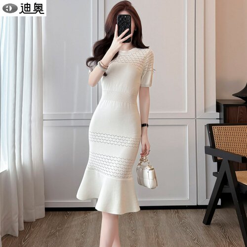 迪奥气质名媛风收腰显瘦连衣裙夏