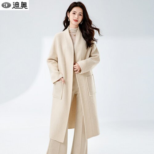 迪奥25秋冬新款慵懒风毛呢大衣女