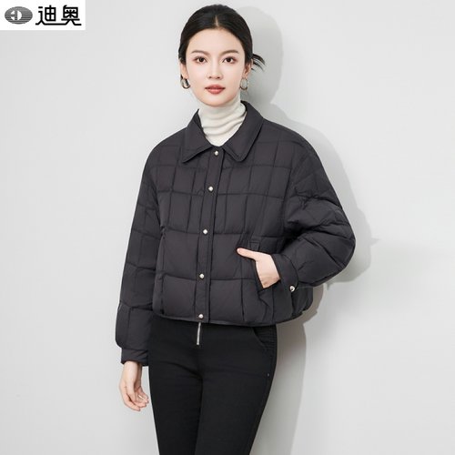 迪奥轻奢气质百搭白鸭绒羽绒服女