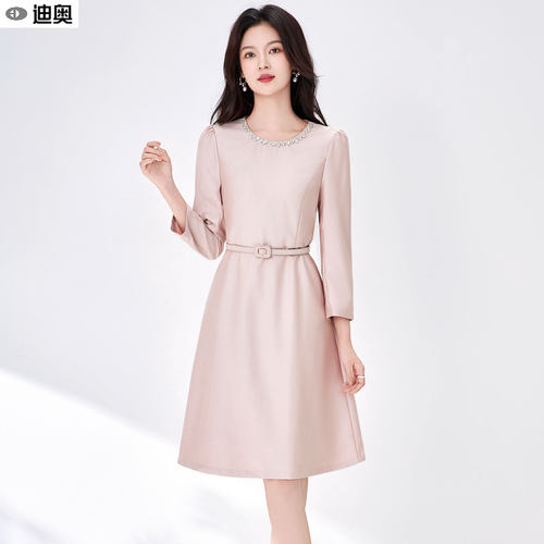 迪奥26春秋新款中长款显瘦连衣裙