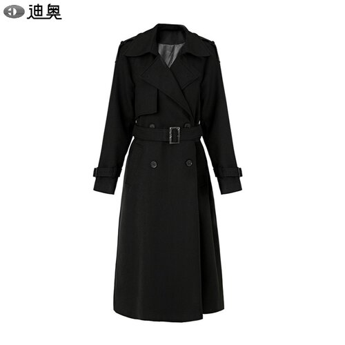 迪奥春秋高品质时尚双排扣风衣女