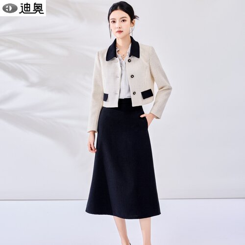 迪奥高级感经典小香风两件套装裙