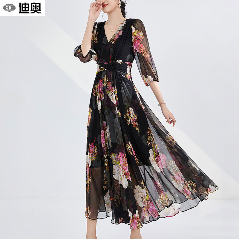 迪奥超好看连衣裙新品优雅大摆裙