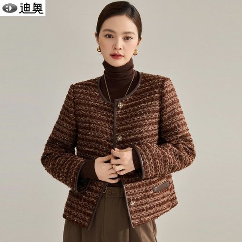 迪奥时髦气质羽绒内胆小香风外套