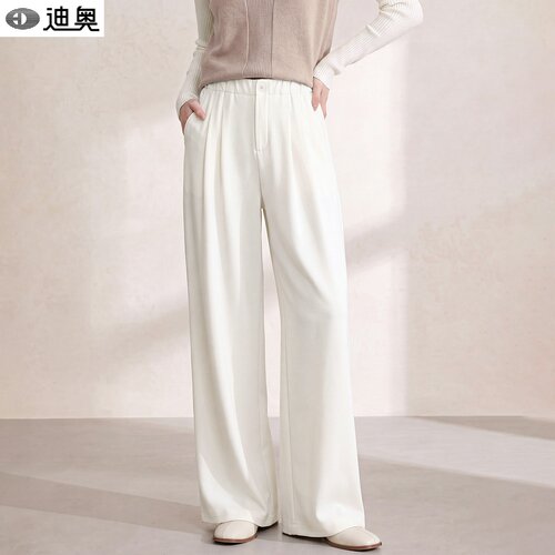 迪奥高端垂感慵懒风阔腿休闲裤女