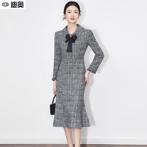迪奥轻奢知性优雅轻熟风连衣裙女