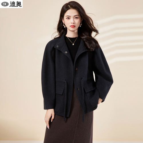 迪奥高端品质羊绒双面呢大衣外套