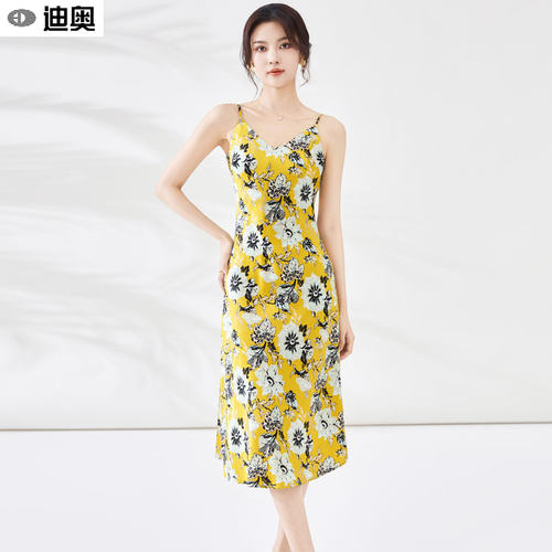 迪奥今年流行连衣裙气质中长裙女