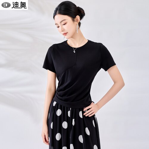 迪奥时尚简约百搭通勤短袖T恤女