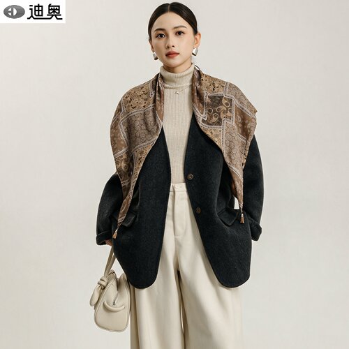 迪奥高级感羊毛西装毛呢外套女
