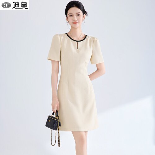 迪奥夏季高级感名媛小香风连衣裙