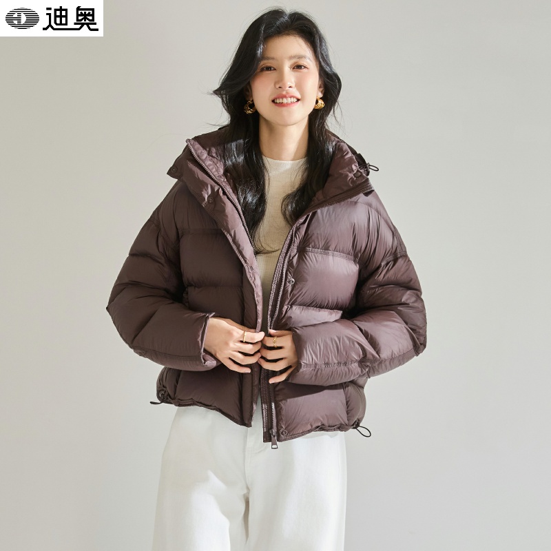 迪奥高端品牌加厚白鸭绒羽绒服女