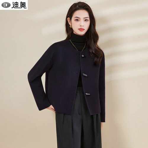 迪奥25秋冬极简风高级羊毛呢外套