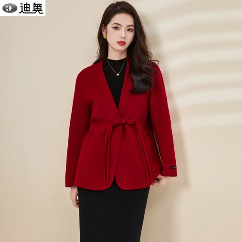 迪奥25秋冬女神范洋气羊毛呢外套
