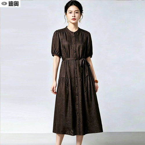 轻奢真丝连衣裙高级感桑蚕丝裙子