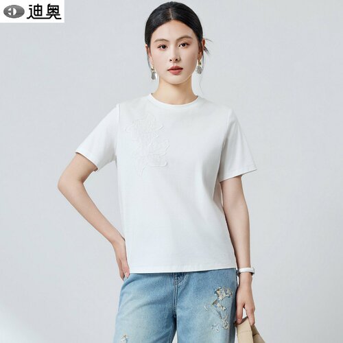 迪奥简约高级感短袖T恤女基础白T