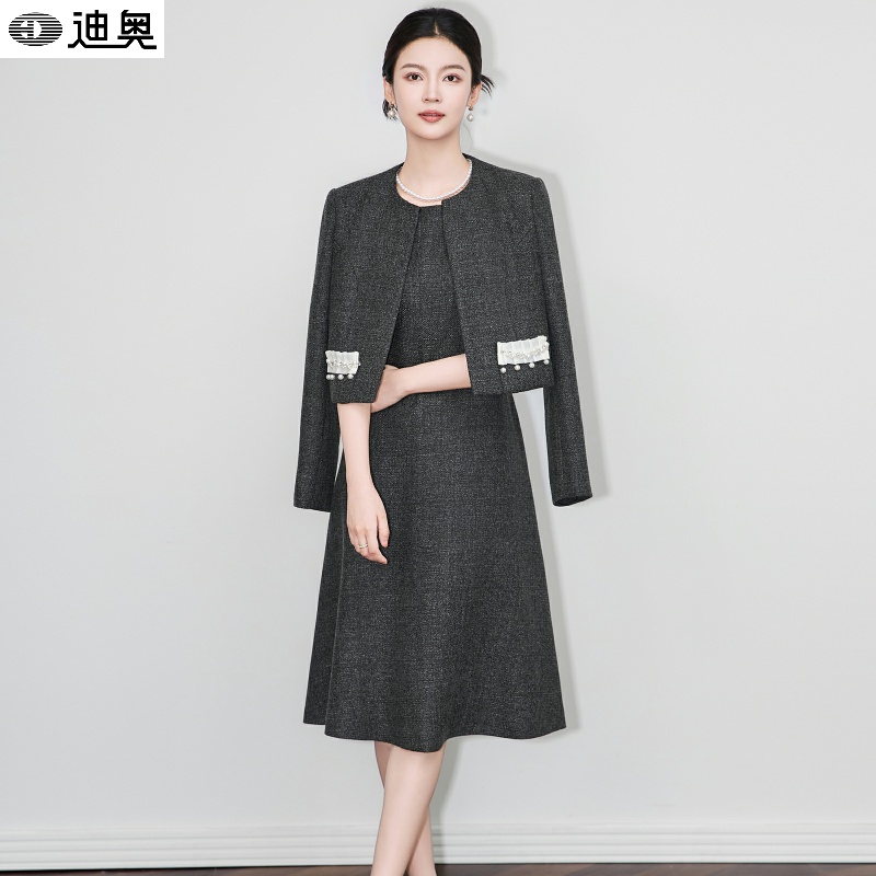 迪奥高级感轻奢千金小香风套装女