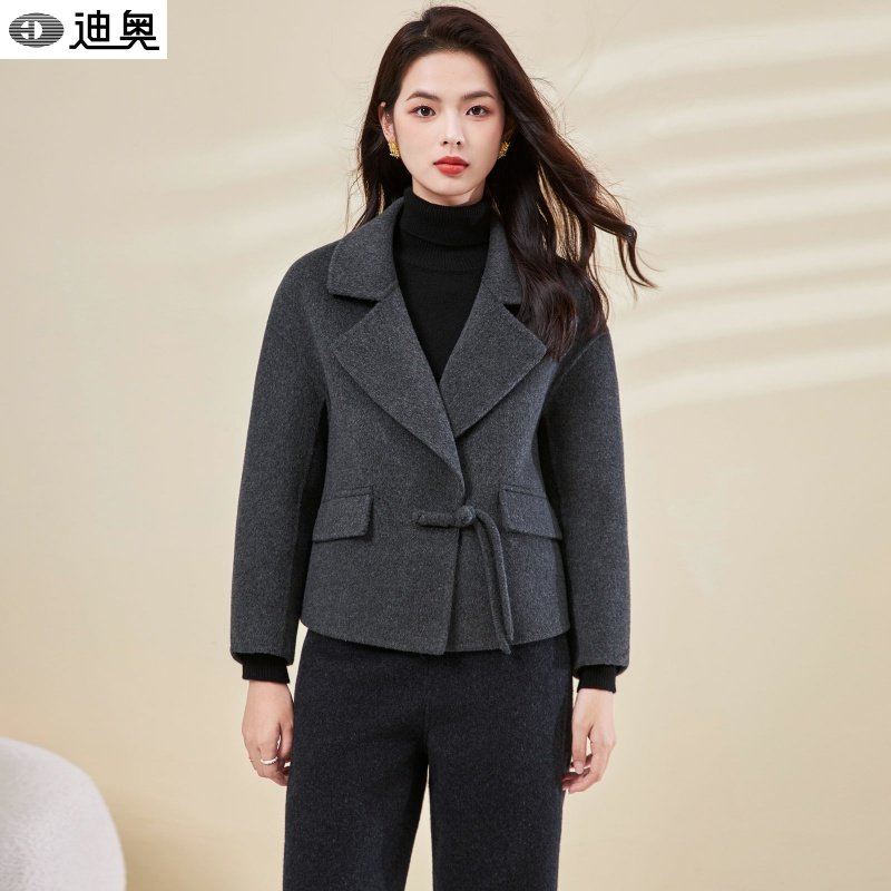迪奥25秋冬新款双面呢羊毛大衣短款小香风气质文艺盘扣毛呢外套女,女装/女士精品,毛呢外套,淘宝优惠券,粉丝福利购,淘宝优惠卷