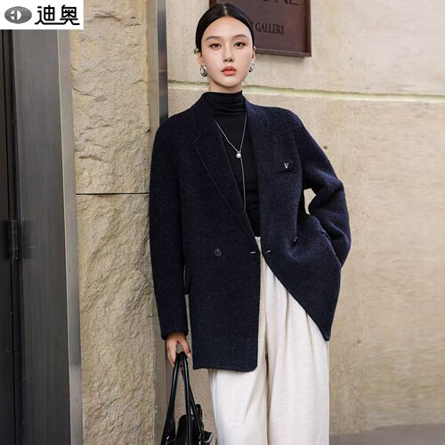 迪奥高级感通勤羊毛双面呢大衣女