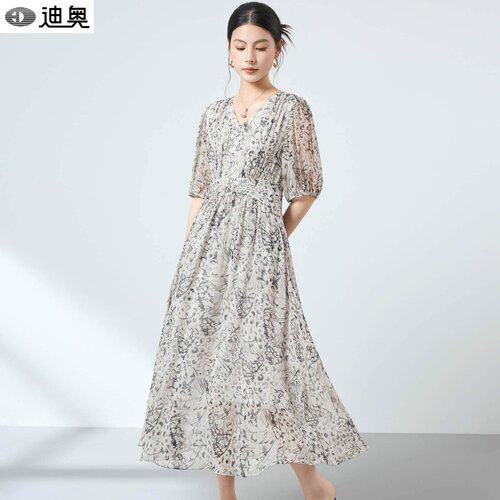 迪奥连衣裙夏女真丝桑蚕丝连衣裙