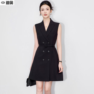 迪奥早秋背心连衣裙女25新款 裙高级感收腰裙子 气质大女主通勤西装