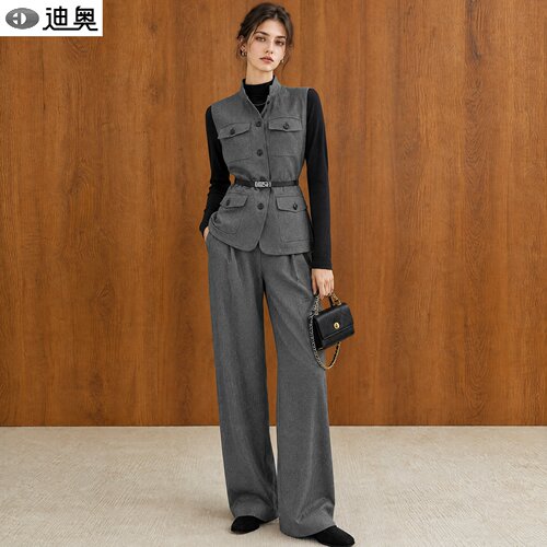 迪奥时尚气质干练通勤两件套装女