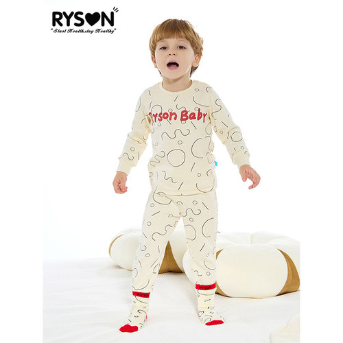 RYSON羊毛棉a类线描风家居服套装