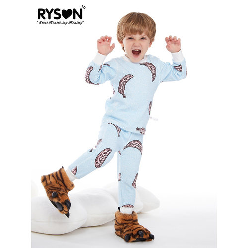RYSON粉香蕉a类羊毛棉家居服套装