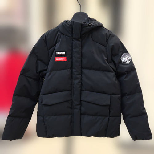 正品安踏中国冰甲防泼水羽绒服女