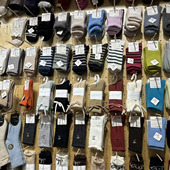 欧货袜子女2025秋冬新款 1号直播链接 拍编码 纯色中筒袜堆堆袜