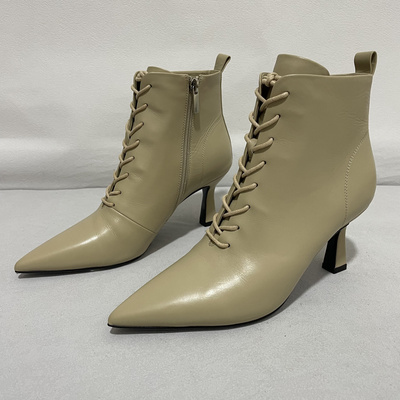 欧洲站2025秋冬新款真皮马丁靴