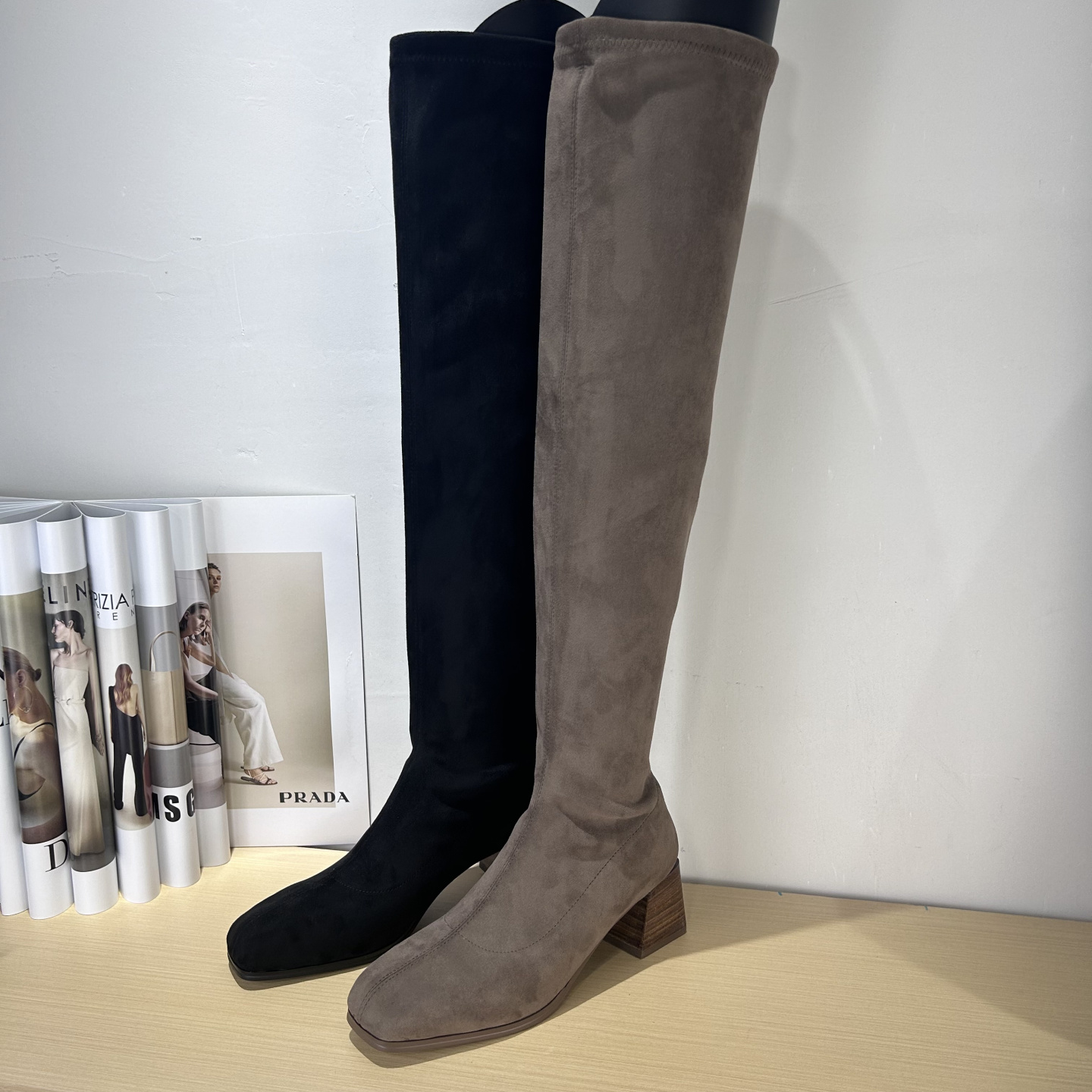 2025秋冬新款欧货真皮弹力靴