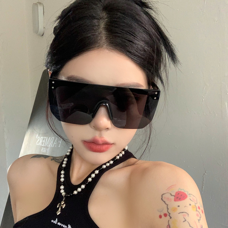 时尚男女超大框连体墨镜防紫外线
