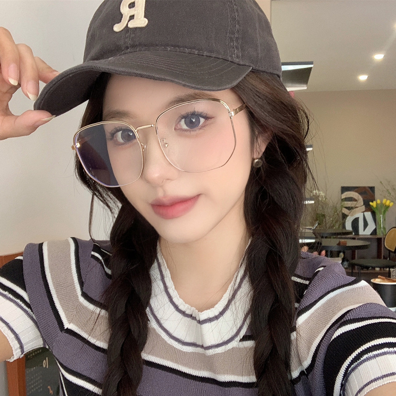 复古大框显瘦眼镜框可配近视度数