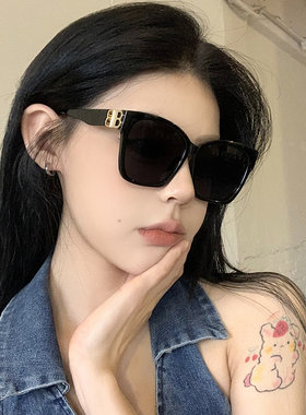 欧美黑色方框高级感墨镜防紫外线