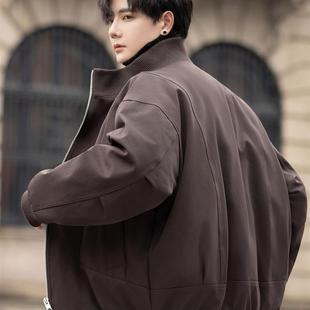 高级感白鸭绒羽绒服男士冬季立领新款飞行服轻薄款保暖短款外套潮