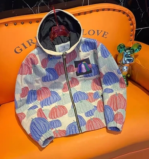 连帽夹克男 2025秋冬新款 欧洲站男士 高端提花南瓜休闲外套潮牌时尚