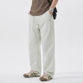 休闲裤 简约百搭宽松直筒长裤 2025夏季 高级感美式 新款 轻薄浅色男士