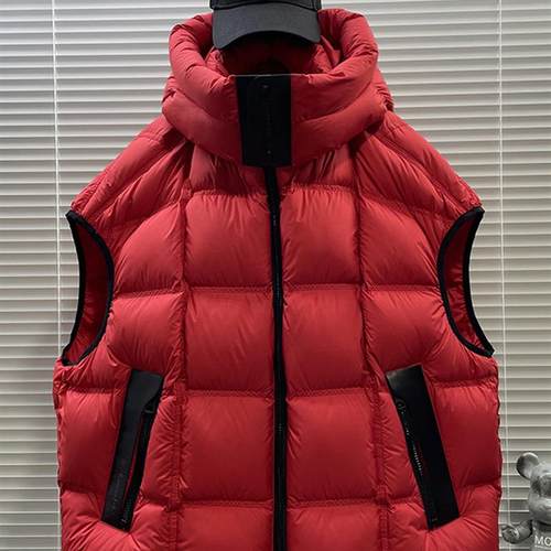 YOUSHU 90白鸭绒高充绒量连帽无袖羽绒服马甲男冬季2025新款背心