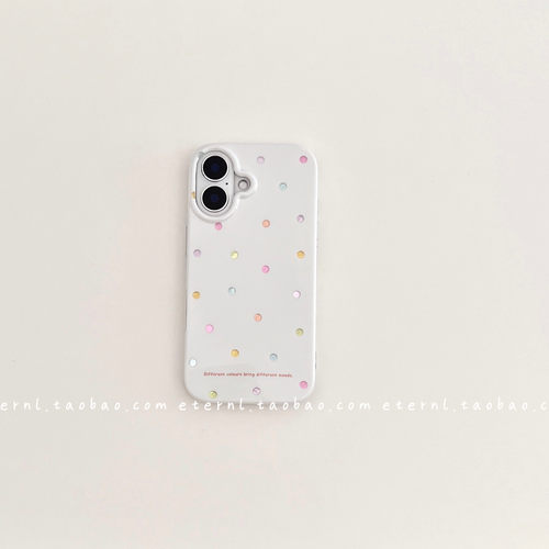 ins双层彩色波点liPhone1